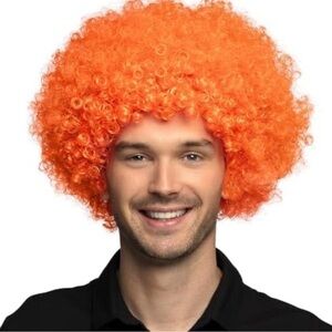 Halloween costume orange wig